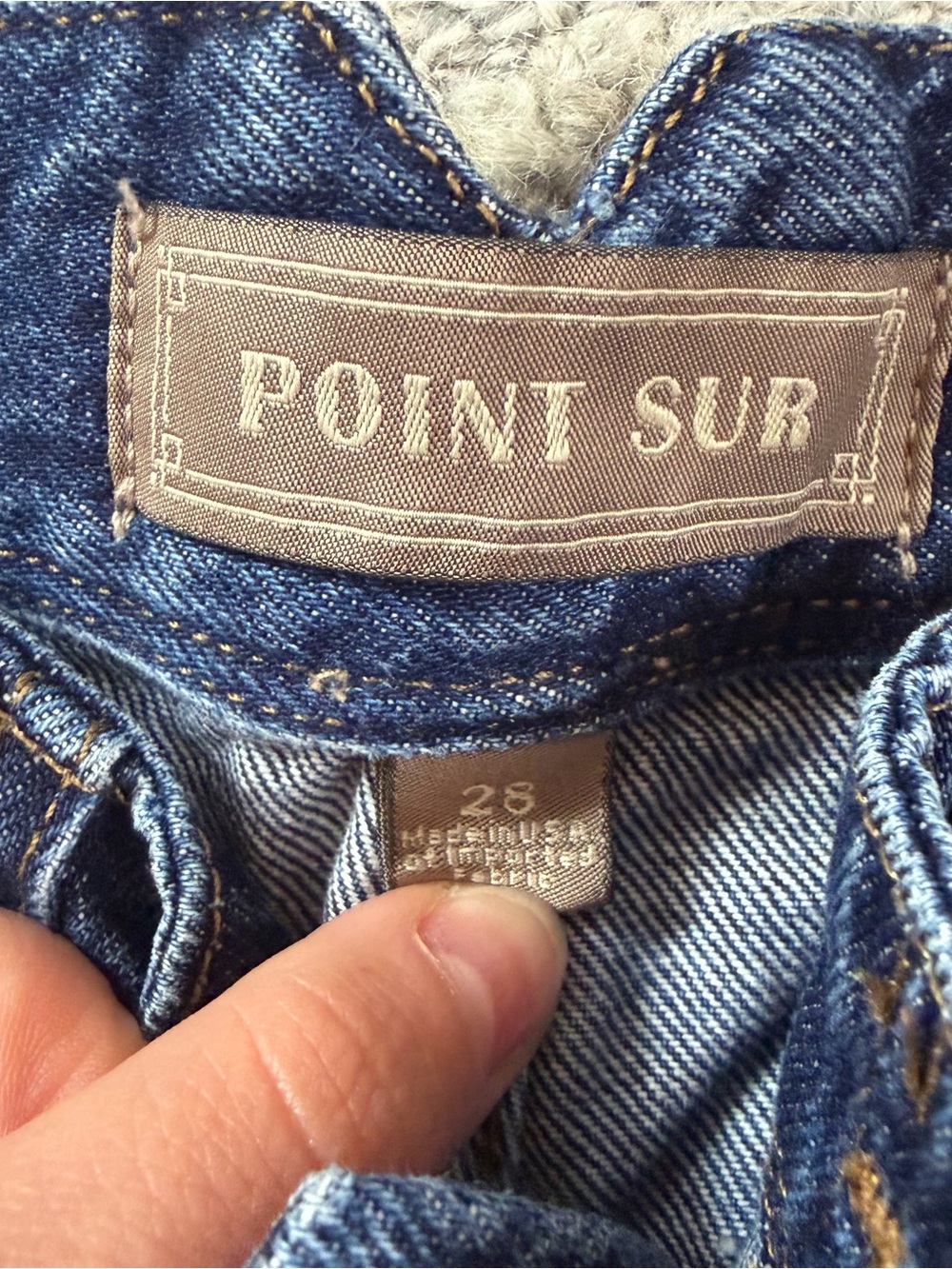 Wide-Leg Dark Blue Denim Jeans - Casual Flare - Picture 6 of 7